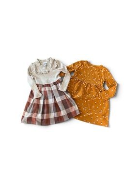 Girls 5T Fall Dress Bundle – 2 Dresses – Old Navy & Little Lass – Autumn
